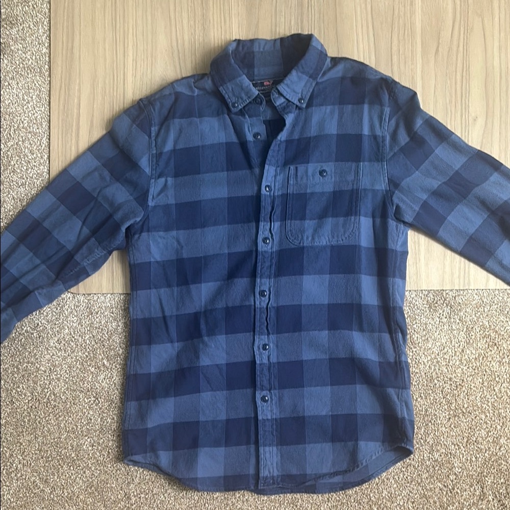 Men’s Vineyard Vines Slim Longshore Shirt (Blue Checkered Men's Shirt)